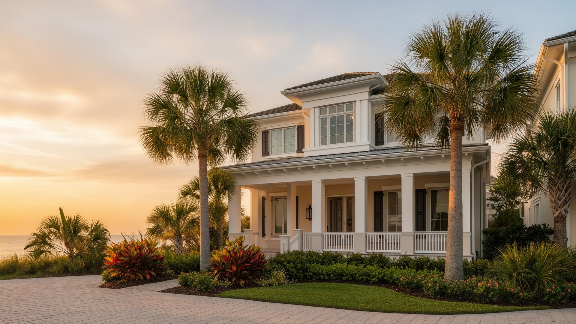 Florida home at golden hour