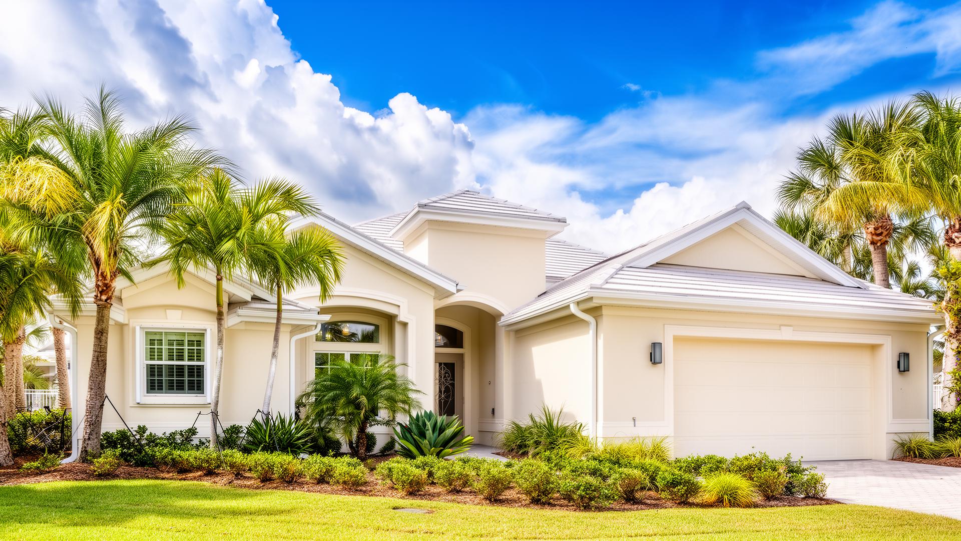 Beautiful Florida home with seamless gutters